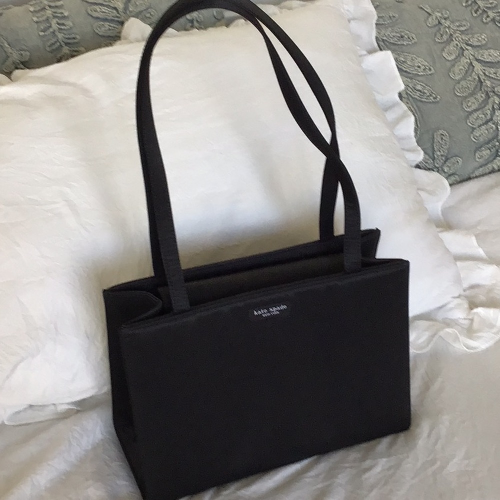 Kate Spade New York Sam Icon nylon tote bag in black. - Picture 4 of 16